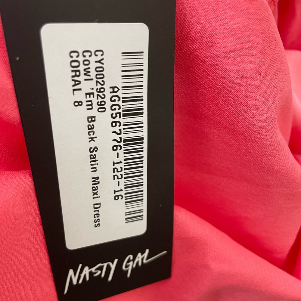 Nasty Gal Pink Satin Maxi Dress - Picture 8 of 11